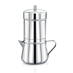 AADHIK Stainless Steel Premium Filter Coffee Maker | Tea Pot/Coffee Kettle | Drip Madras Coffee Maker (250 ml)