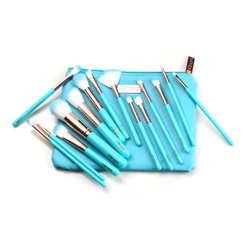 MINARA Makeup Brush Applicator Set of 15 with Premium Leather Pouch(Pack of 15)