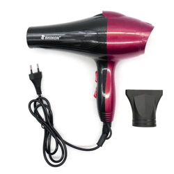 SHINON SH-978 Hair Dryer 2200 Watt, 3 Heat Setting, 2 Speed Settings, Nozzle Concentrator Overheating Protection, Air-inlet Grill, Styling Tool Professional Hair Dryer with cool & hot Air, Red