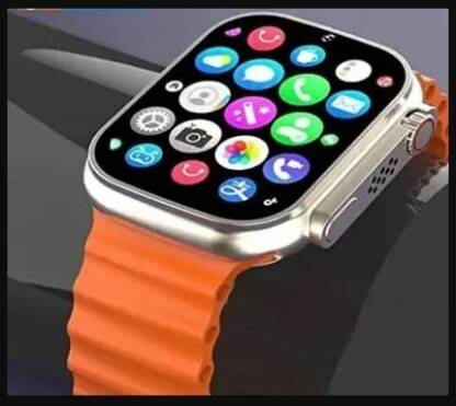 SGG Smart Watch Ultra 8|49mm Logo| full Display |iPhone & Android Devices Smartwatch (Orange Str...