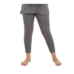 Kallos Lingerie Women Warm Flame FF149 Thermal Soft Legging Tights Stocking Ankle Length Leggings (Grey)