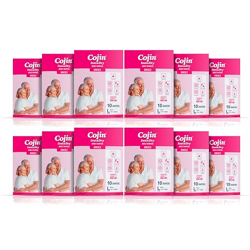 Cojin Insta Dry Adult Diaper | Tape Style (Size L, 40-55 inches, Pack of 12-120 Diaper Stick Pants)