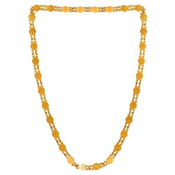 Vama Fashions Kasulaperu Necklace Lakshmi Temple Jewellery Set for Women, Gold