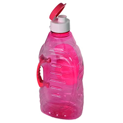 Heart Home Tranasparent Platic Water Bottle with Handle, 1500ml (Pink)-50HH01865