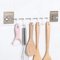 DarkShri Pack Of 2 Plastic Self Adhesive Kitchen Tiered Shelf Accessories Items Organizer/Kitchen...