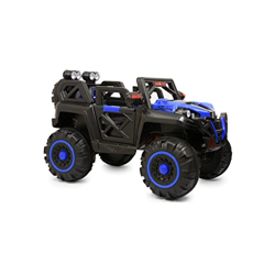 Brunte Rechargeable Battery-Operated Ride on Electric Car Jeep for Kids USB, Music Battery Operated Big Car for Kids to Drive 2 to 8 Years Boys Girls (Blue), Made in India