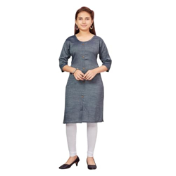 Aarika Girls Blue Colour Cotton Blend Kurti (KURTI-K-14-BLUE-38)