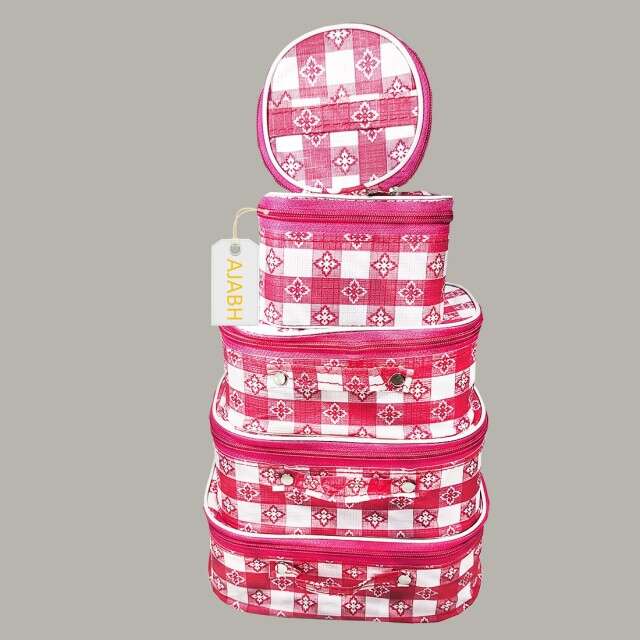 Ajabh Set of 5pcs High Quality Vanity Storage Box Multi Purpose, Jewellery Organizer Vanity Box 