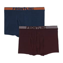 Rupa Frontline Colors Kids Front Open Mini Trunks | Soft-Touch Cotton Stretch | Snug Fit | Breathable Fabric | Pack of 2