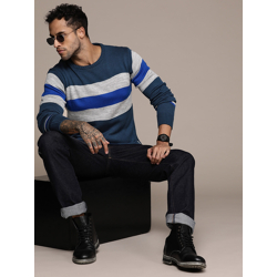 The Roadster Lifestyle Co. Striped Acrylic Pullover