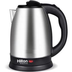 Hilton Electric Amaze Electric Kettle with Stainless Steel Body, used for boiling Water, making tea and coffee, instant noodles, soup etc. 1400 Watt (Silver) (1.5 Litre)