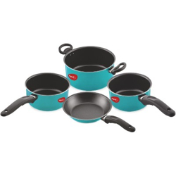 Pigeon Master Chef 4 Piece Non-Stick Coated Cookware Set(Aluminium, 4 - Piece)