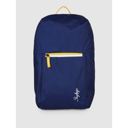 Skybags Unisex Navy Blue & Yellow Backpack