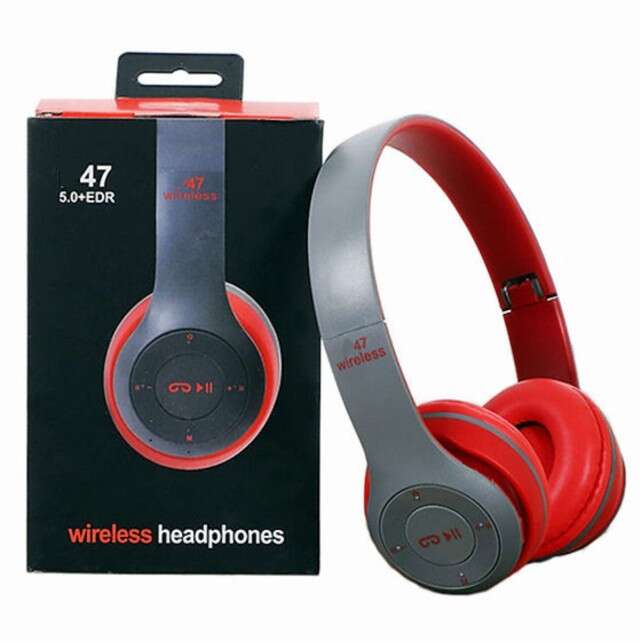 P-47 Wireless Sports Headphone Foldable Handsfree with Calling Bluetooth & Wired Gaming Headset