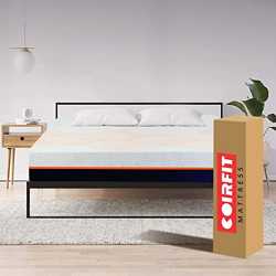 Coirfit HERB Fresh Infused Orthopedic Memory Foam, Dual Comfort, Pressure Relieving SRTX tech, Roll Pack, 8  King Size Mattress with Luxury Anti Microbial Fabric - with 2 Free Pillows (78 x72 x6 )