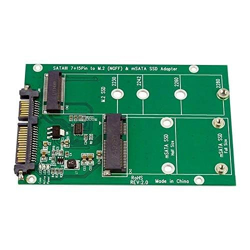 VOOCME 2 X Replacement NGFF M.2 B+M Key or mSATA SSD to SATA III 3 Adapter