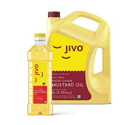 Jivo Kachi Ghani Mustard Oil 5L with Cold Pressed Chemi...