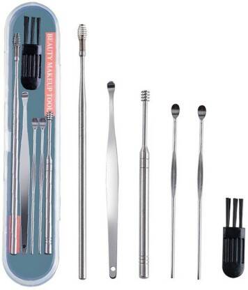 HUDA CRUSH Ear Wax Cleaner Ear Cleaning Tools kit Stick Set Spring Curette Earwax Remover(6 g, Set of 6)