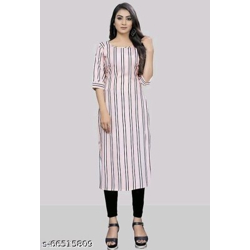 ak fashion mall Women Printed Crepe A-line Kurta (Pink)