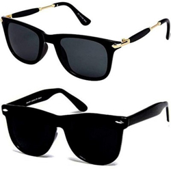 Dervin Wayfarer Sunglasses(For Men & Women, Black)