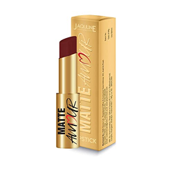 Jaquline USA Matte Amour Matte Lipstick Lightweight, Long-wear Lipsticks |Matte Finish, High Coverage,Highly Pigmented, Cruelty Free,Paraben Free,Vegan (3.5g Obsession 02)