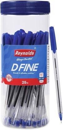 Reynolds D fine Ball Pen(Pack of 25, Ink Color - Blue)