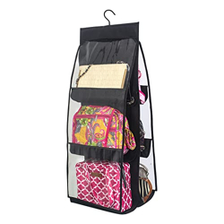 PrettyKrafts Purse/Handbag Hanging Storage Organiser Black