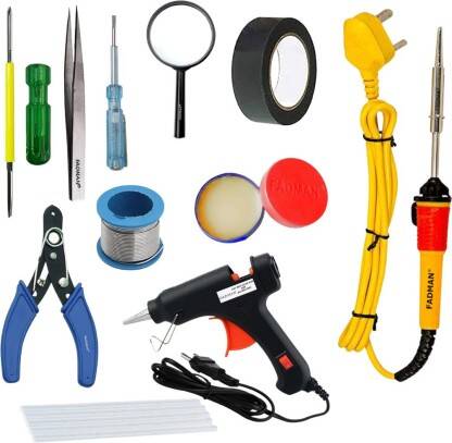 FADMAN GG11P1 ELECTRONIC 11IN1 GLUE GUN COMBO PACK WITH SOLDERING IRON Standard Temperature Corded Glue Gun(7 mm)