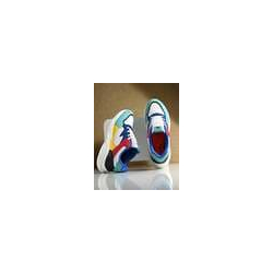 Colourblock Round-Toe Lace-Up Running Shoes