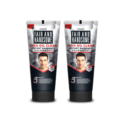 FAIR AND HANDSOME Set Of 2 Instant Radiance Oil Clear Facewash To Reduce Pimples-150g Each