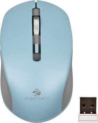 ZEBRONICS Zeb-Jaguar Wireless Optical Mouse(2.4GHz Wireless, Blue)