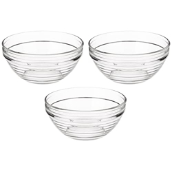 Amazon Brand - Solimo Glass Bowls Set (1080 ml) - Set of 3