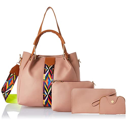 Envias Vegan Leather Handbags for Women Combo Pack of 4 | Pink Color | Cross Body Handbag | Shoulder Bag