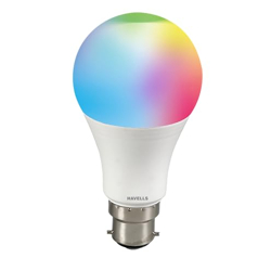 Havells Glamax 9W B22 WiFi LED Smart Bulb with Music Sync Function, Compatible with Amazon Alexa and Google Assistant (16M Colours)