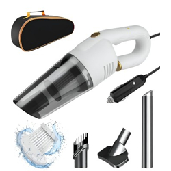 Clonezo Portable HighPower 8000PA/120W/DC12V, 16.4Ft Corded Handheld Vacuum with LED Pro Car Vacuum Cleaner with 2 in 1 Mopping and Vacuum, Anti-Bacterial Cleaning(Black)