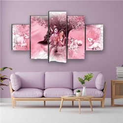 SAF paintings Set Of 5 Wall Painting With Frame For Home Decoration, Living Room, Spa, Office, Hotel Big Size Wall Dcor 30 Inch x 18 Inch PNLS32207