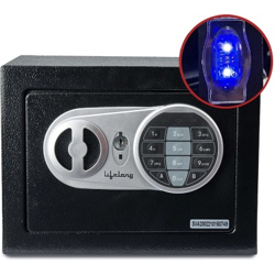 Lifelong 8.6 Litres Home Safe 0.3 Cubic Feet with Led Safe Locker(Digital, Key Lock, Keypad)