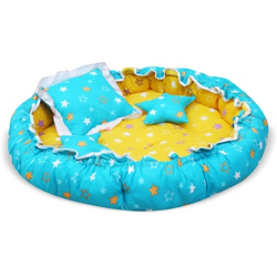 Miss & Chief by Flipkart Baby Reversible Nest | Bed | Bedding Set (0-6 Months) Reversible Crib(Fabric, Yellow)
