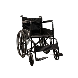 Healthshine Folding Wheelchair with Seat Belt, Hand Brakes, Mag Wheels & Castor Wheels for Easier Movement HS809 IND | Affordable Steel Wheelchair Made in India ISO Certified