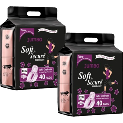 soft & secure Period Care XXXL Dry Soft Cover Sanitary Pad(Pack of 80)