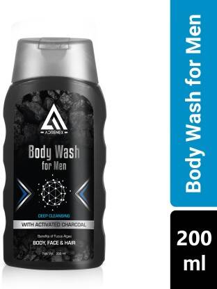 Adrenex Men's Triple Action Charcoal Body Wash(200 ml)