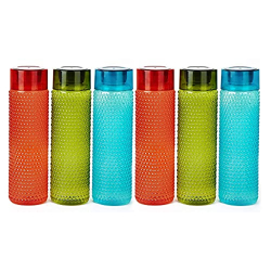 CSI INTERNATIONAL Plastic Water Bottle Bubble/Diamond Design Combo Pack 1000ml (6)