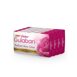 Dabur Set of 4 Gulabari Radiant Rose Glow Soap with Niacinamide - 150 g each