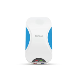 Polycab Intenso 5 litre, 3KW Electric Instant Geyser (Water Heater) For Home, Bathroom | Efficient Heating Element | Enhanced Safety Measures | 5 years tank & 2 years product warrantyWhite Blue