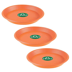 TrustBasket UV Treated Round Bottom Tray(Plate/Saucer) Suitable for 12 inch Round Plastic Pot-Ter...