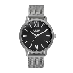 Sonata Poze Quartz Analog Black Dial Mesh Strap Watch