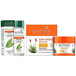 Biotique Sun Shield Aloe vera 30+ SPF UVB Sunscreen Ult...