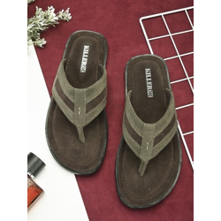 KILLER Men Flip Flops(Olive , 7)