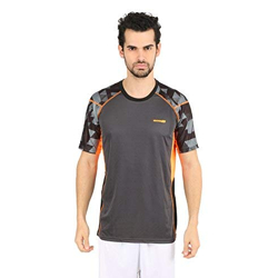 Vector X OMT-117 Men's Round Neck Tshirt (Grey-Orange)
