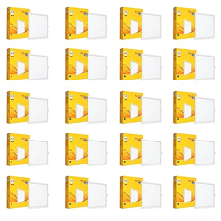 wipro Polycarbonate Garnet 6W Square Led Wave Infinity Panel |Warm White Light (2700K)| Cutout - 100X100Mm |Pack of 20